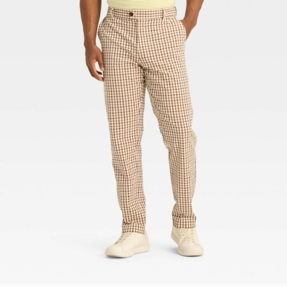 Men's Classic Checkered Chinos - Picture 1 of 10